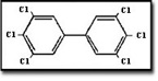 Chemical representation of 3,3',4,4',5,5'-Hexachlorobiphenyl.