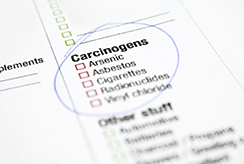 List of carcinogens on a form