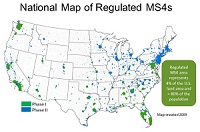 National map of regulated MS4s