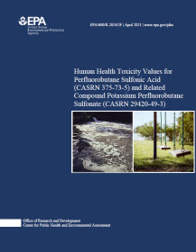 Cover of the final Human Health Toxicity Assessment for PFBS 