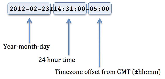 Illustration of timezone string for the RETIGO data file