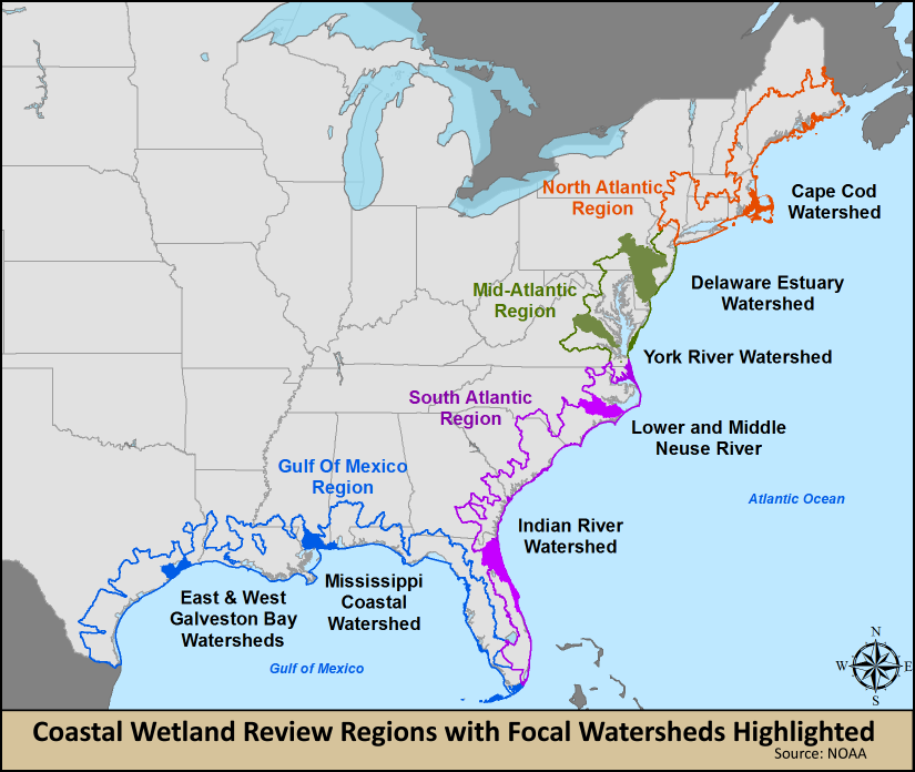Coastal Wetland Reviews regions