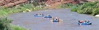 photo of kayakers on the river
