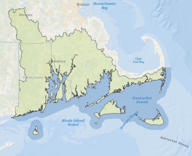 Boundary map of Southeast New England Program Area