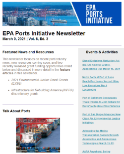 Screenshot image of Ports Initiative Newsletter