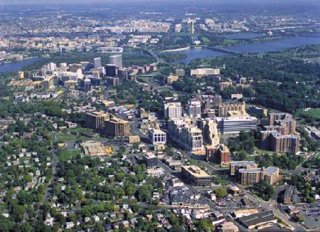 Aerial photo of the Rosslyn-Ballston Corridor of Arlington County, VA, 2002 National Award for Smart Growth Achievement winner in Overall Excellence category. Photo courtesy of Arlington County.