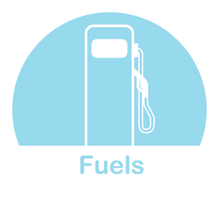 Fuel pump icon representing fuel