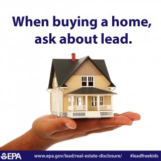 When Buying a Home, Ask About Lead Infographic (White Background Picture)