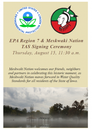 Screenshot of the EPA R7 and Meskawi Nation TAS Signing Ceremony