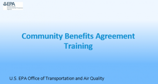 Graphic of cover of Community Benefits Agreement training