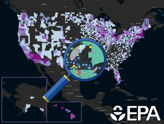 Image of the EPA Excess Food Opportunities Map display of the United States.