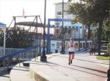Portsmouth Pedestrian Path, woman running
