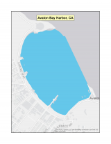 Map of Avalon Bay Harbor no-discharge zone