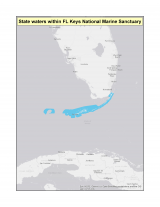 Map of Florida Keys National Marine Sanctuary no-discharge zone