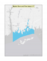 Map of Mystic River and Pine Island no-discharge zone