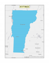 Map of no-discharge zone for all Vermont waters
