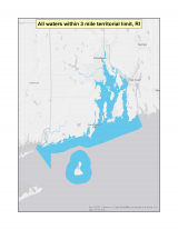 Map of no-discharge zone for all Rhode Island waters