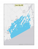 Map of Casco Bay no-discharge zone