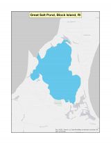 Map of no-discharge zone for Great Salt Pond, Block Island, RI