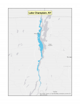 Map of no-discharge zone established for Lake Champlain, NY
