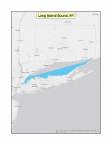 Map of no-discharge zone established for the Long Island Sound, NY