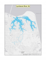 Map of Lynnhaven River, VA no-discharge zone