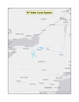 Map of no-discharge zone established for the New York State Canal System