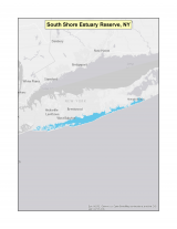 Map of no-discharge zone established for the South Shore Estuary Reserve, NY