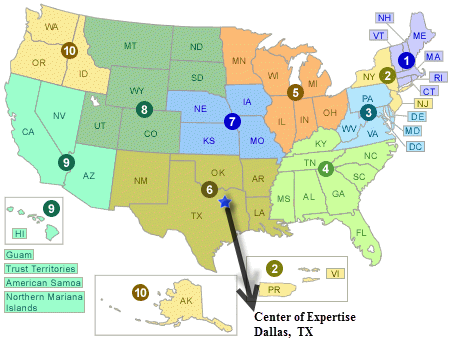 Center of Expertise map