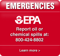 Report oil or chemical spills at: 800-424-8802.