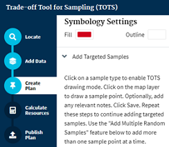 A screencap of the Trade-off Tools for Sampling (TOTS) interface