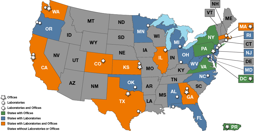 Map of EPA Facilities