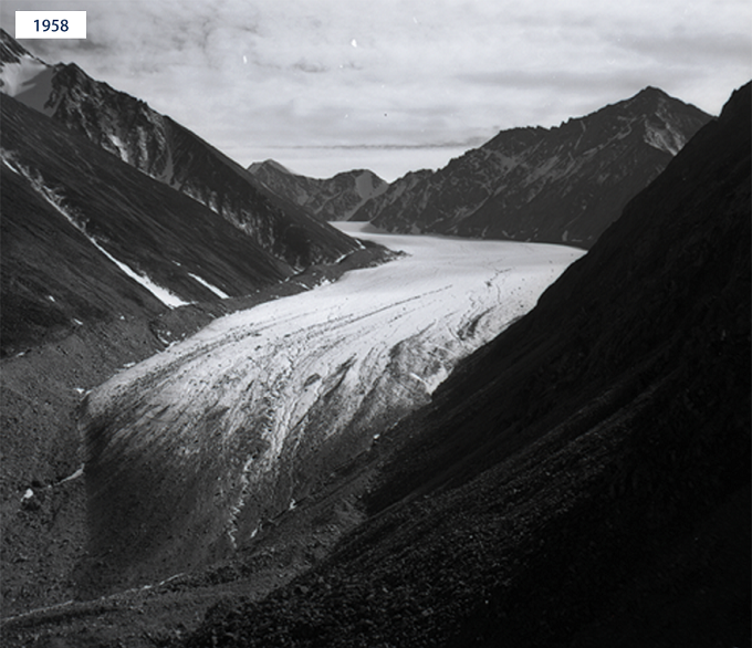 Image of McCall Glacier in 1958