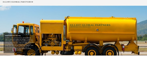 Yellow tanker truck image from Elliot Global Partners fraud scheme