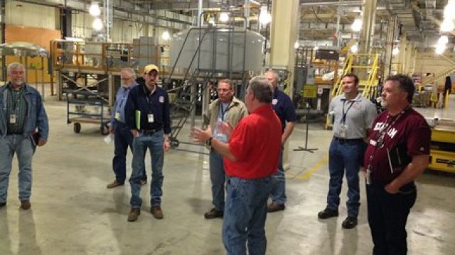 EPA's WIPP team tours the WIPP Waste Handling Facility with DOE staff