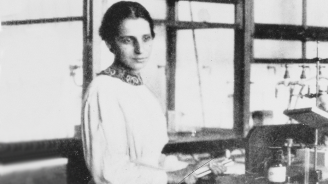 Dr. Lise Meitner in a lab