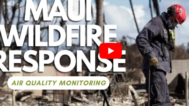 Maui Wildfires Air Quality Monitoring Video Screen Grab