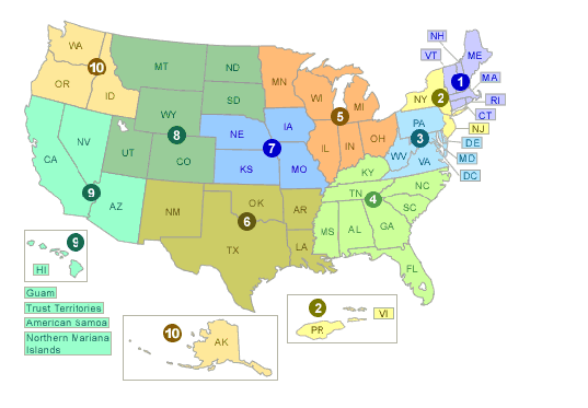 US EPA Region Map