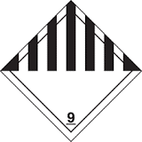 Image of DOT Class 9 label