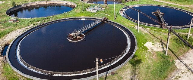 Aerial view of clarifier