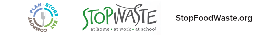 this is the logo for stop waste at home at work at school compost plan store eat stopfoodwaste.org