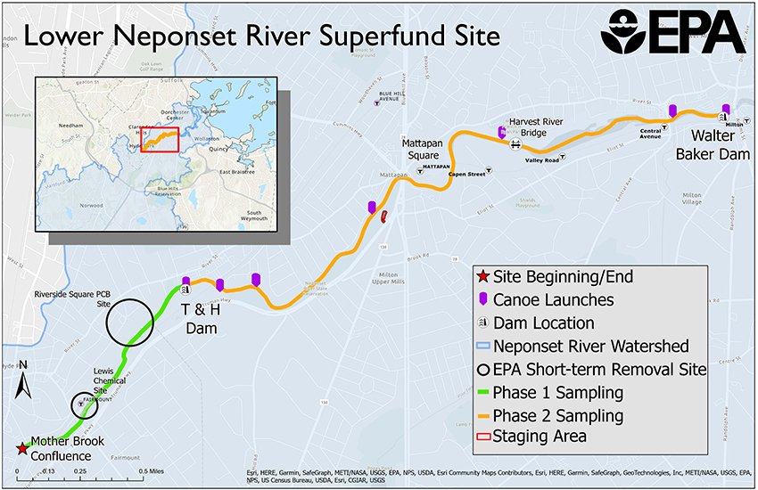 Lower Neponset River Superfund Site Map