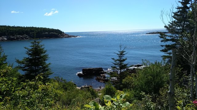 View of the Atlantic Coastal waters from Acadia National Park