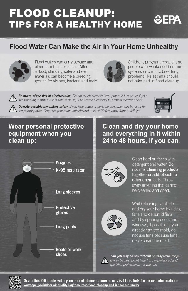 Flood Cleanup Infographic-Grayscale