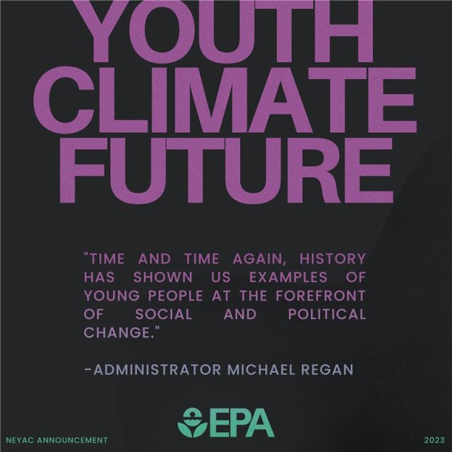 National Environmental Youth Advisory Council: Apply by August 22, 2023! www.epa.gov/NEYAC