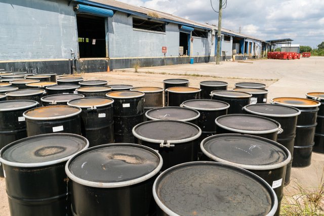 Image of barrels at a Superfund site