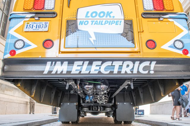 Picture of an electric school bus