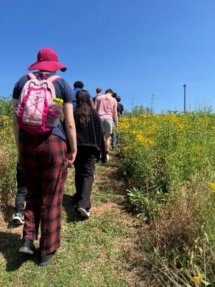 SSI participants take a nature walk on EPA-RTP’s campus.