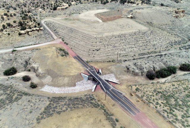 Aerial photograph of former uranium mine CR-!