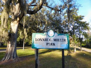 Lonnie C. Miller park sign at the Jacksonville Ash site